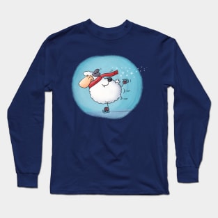 Adorable Sheepzie Skating Long Sleeve T-Shirt